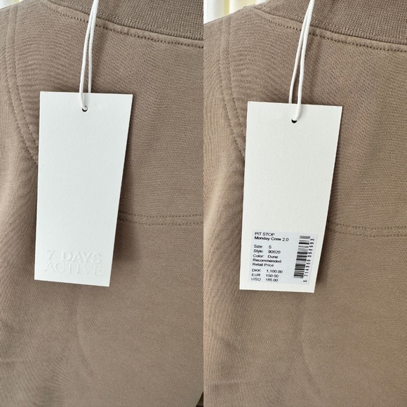 7 Days Active Women's Monday Sweatshirt in Dune, Size Small NWT - Picture 6 of 9
